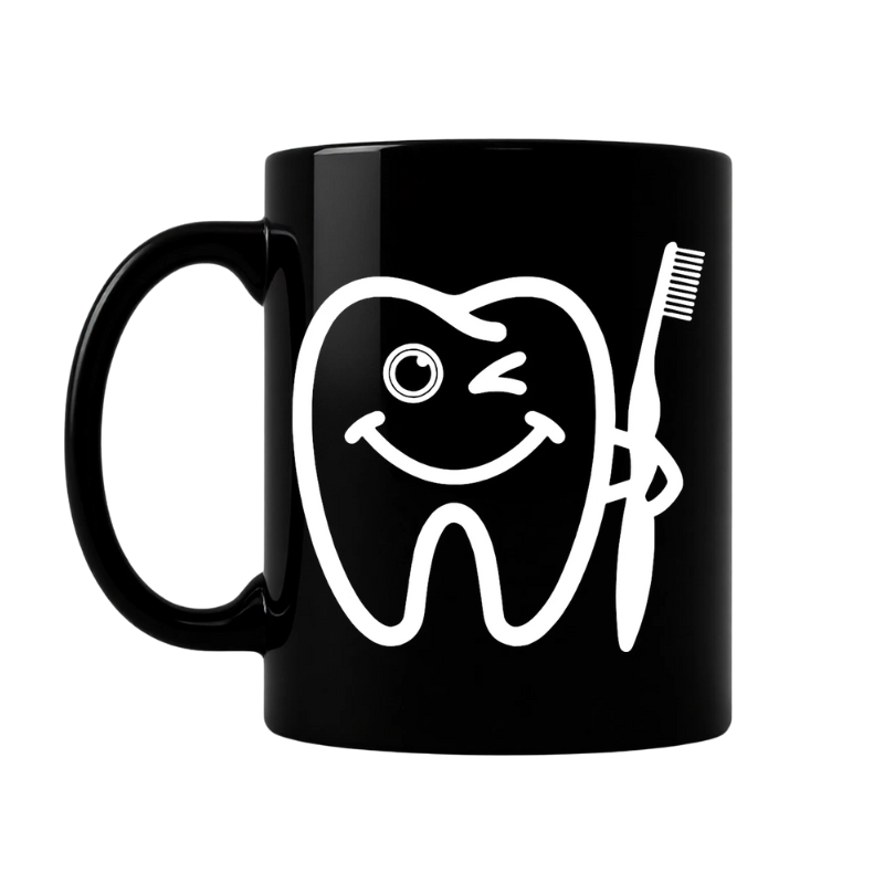 Smiling Tooth Dentist Mug Funny Dental Hygienist Assistant Gift Cup 