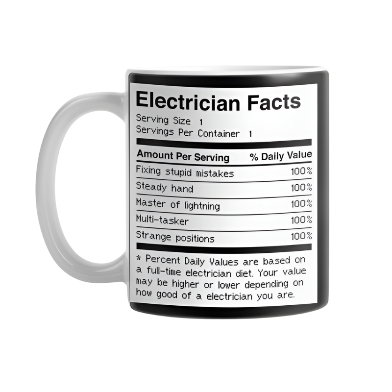 Funny Electrician Facts Mug
