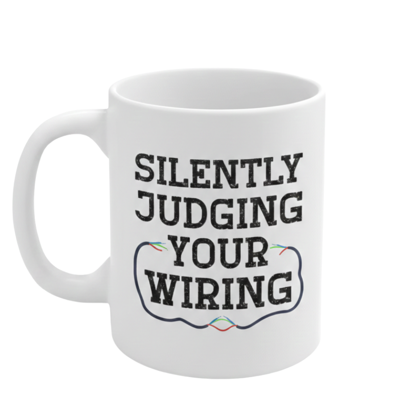 Electrician Gifts I Am Silently Judging Your Wiring Funny Electrician Mug