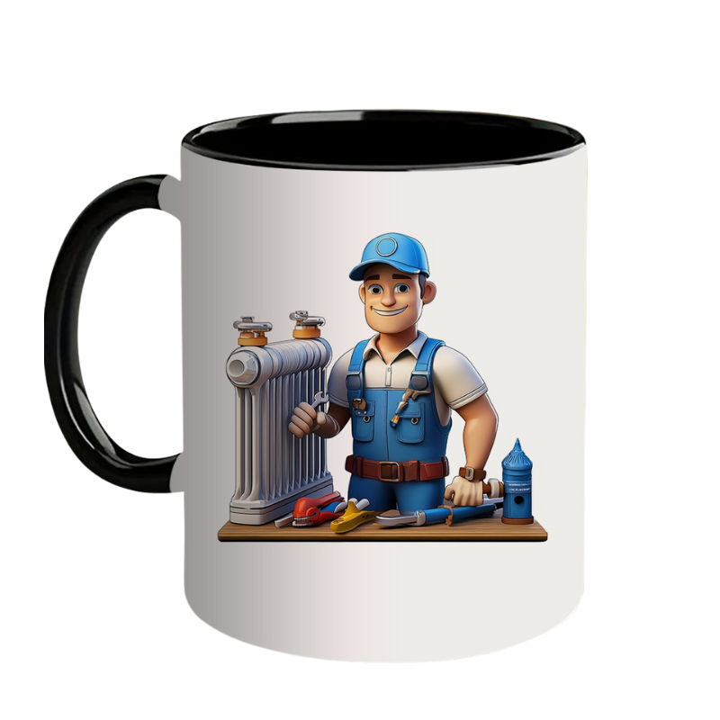 1pc Cute Cartoon Plumber Design Coffee Mug