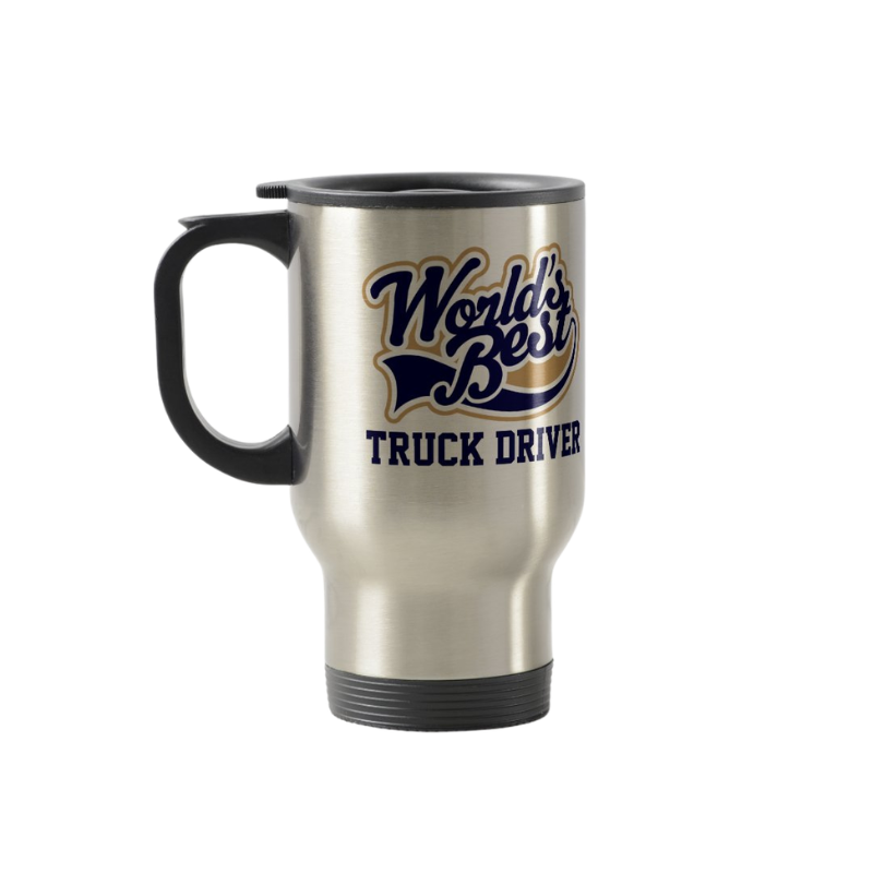 Travel Commuter Mug Truck Driver Worlds Best Gift for Him Coffee Mug