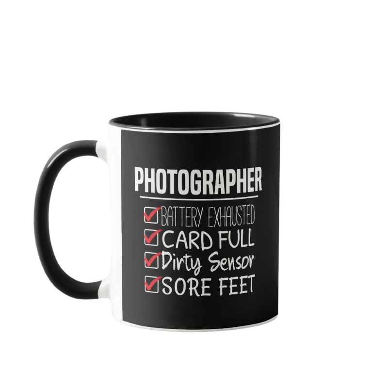 Combo Mug Photographer Life Funny Photography Checklist Mug