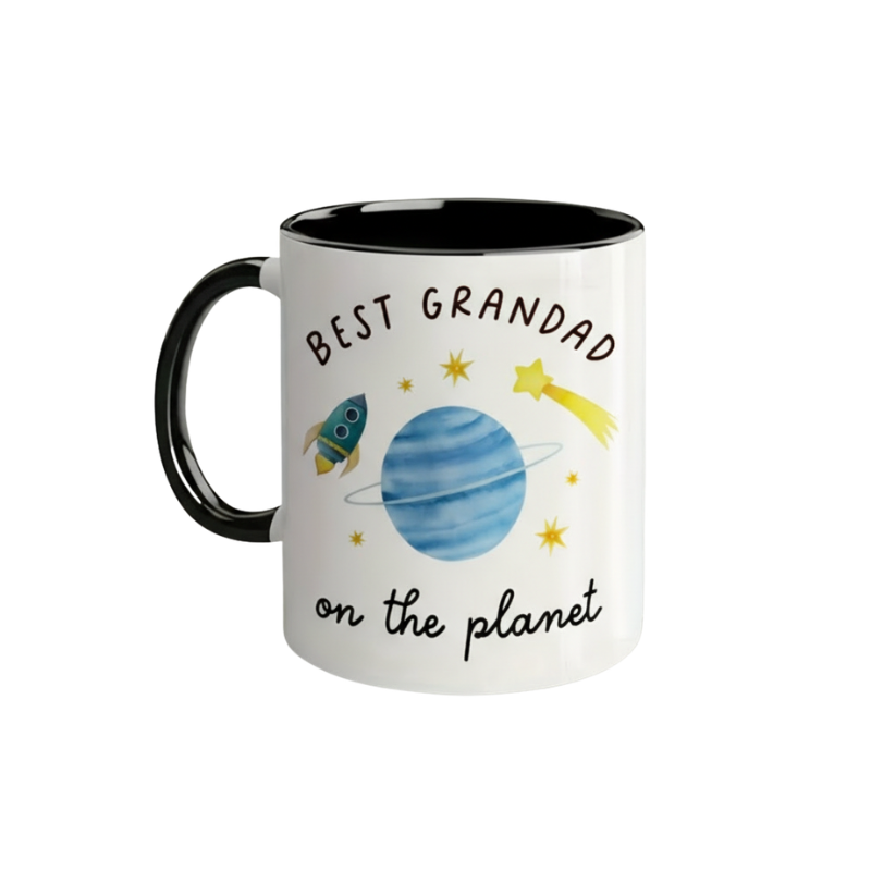 Grandad Planet Theme Quote Print Ceramic Coffee Mug