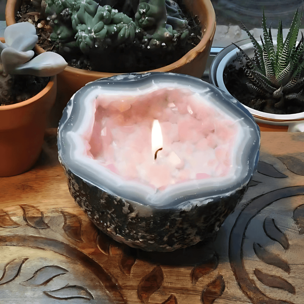Geode Crystal Decorative Candle-Mineral Mug