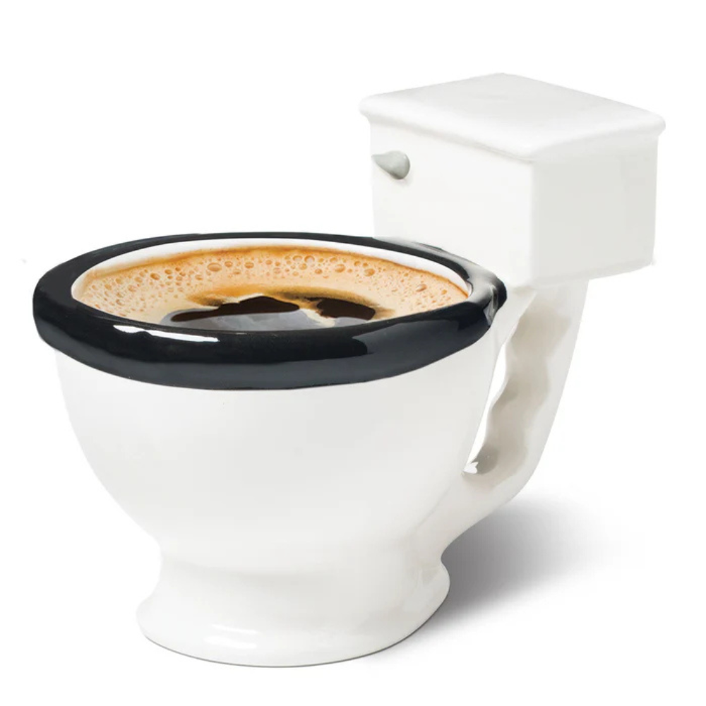 Toilet Shaped Ceramic Mug With 12 Ounce Capacity And Glossy Finish