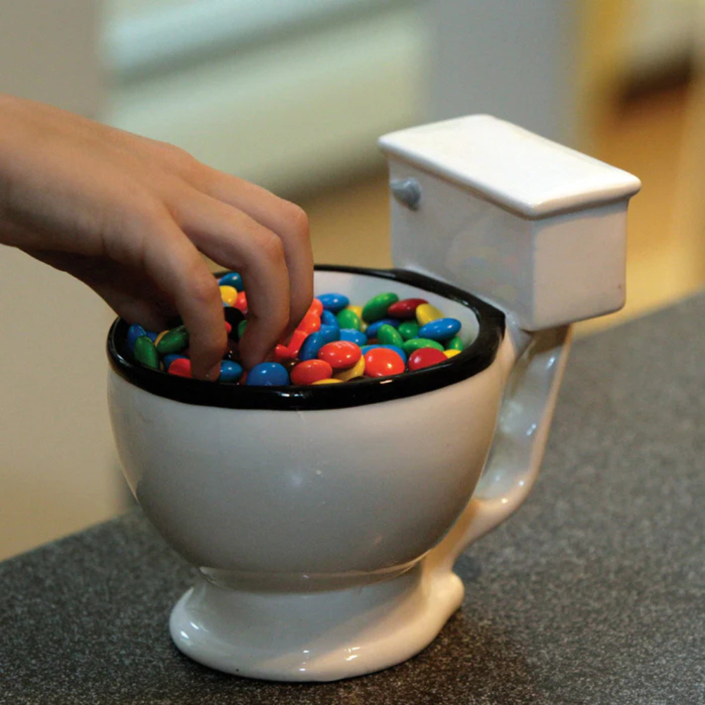 Toilet Shaped Ceramic Mug With 12 Ounce Capacity And Glossy Finish-Mineral Mug