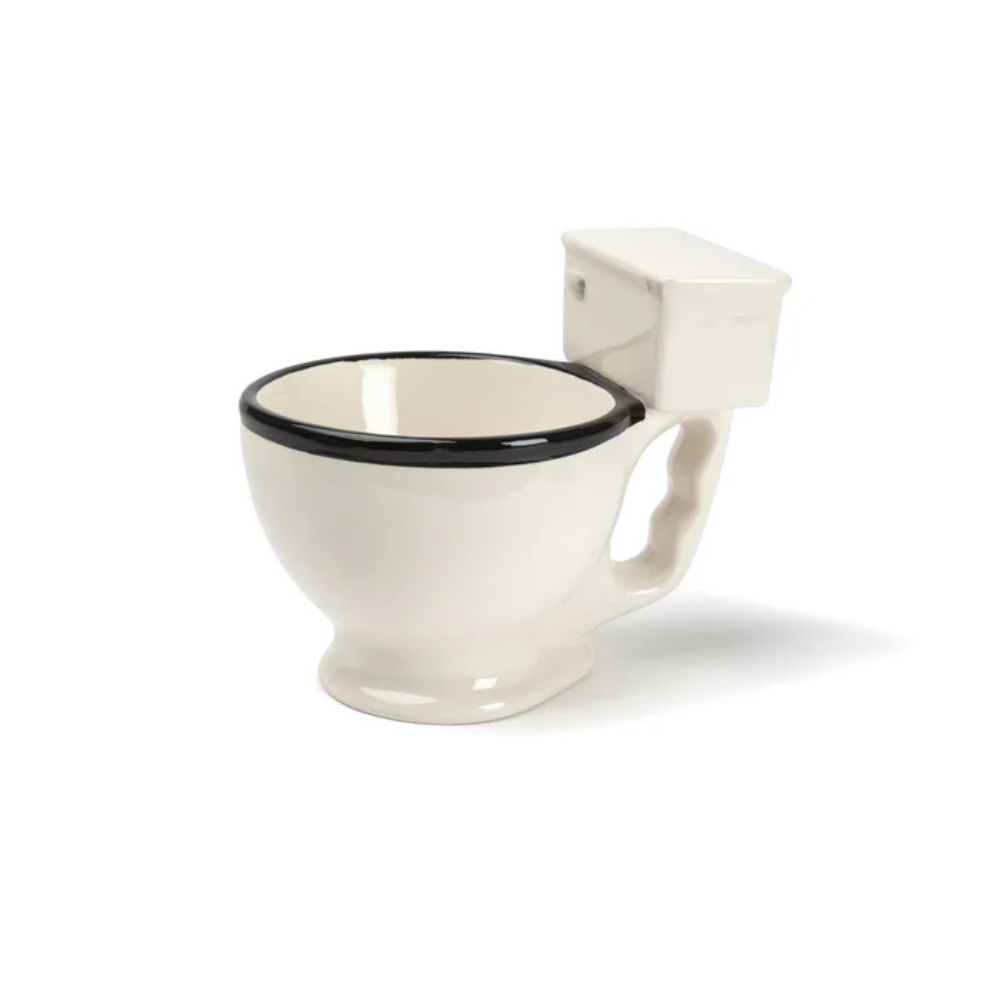 Toilet Shaped Ceramic Mug With 12 Ounce Capacity And Glossy Finish-Mineral Mug