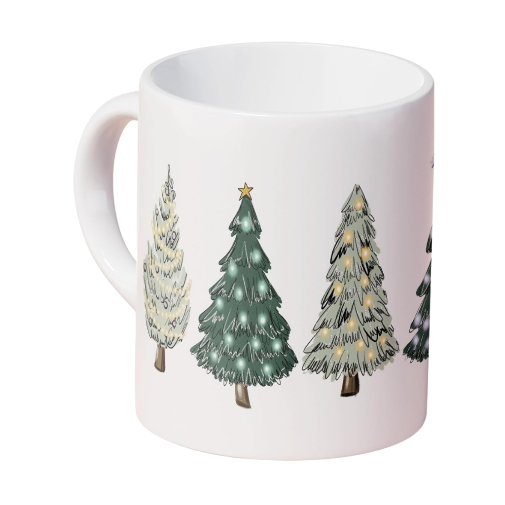 Vintage Holiday Santa Ceramic Coffee Mug