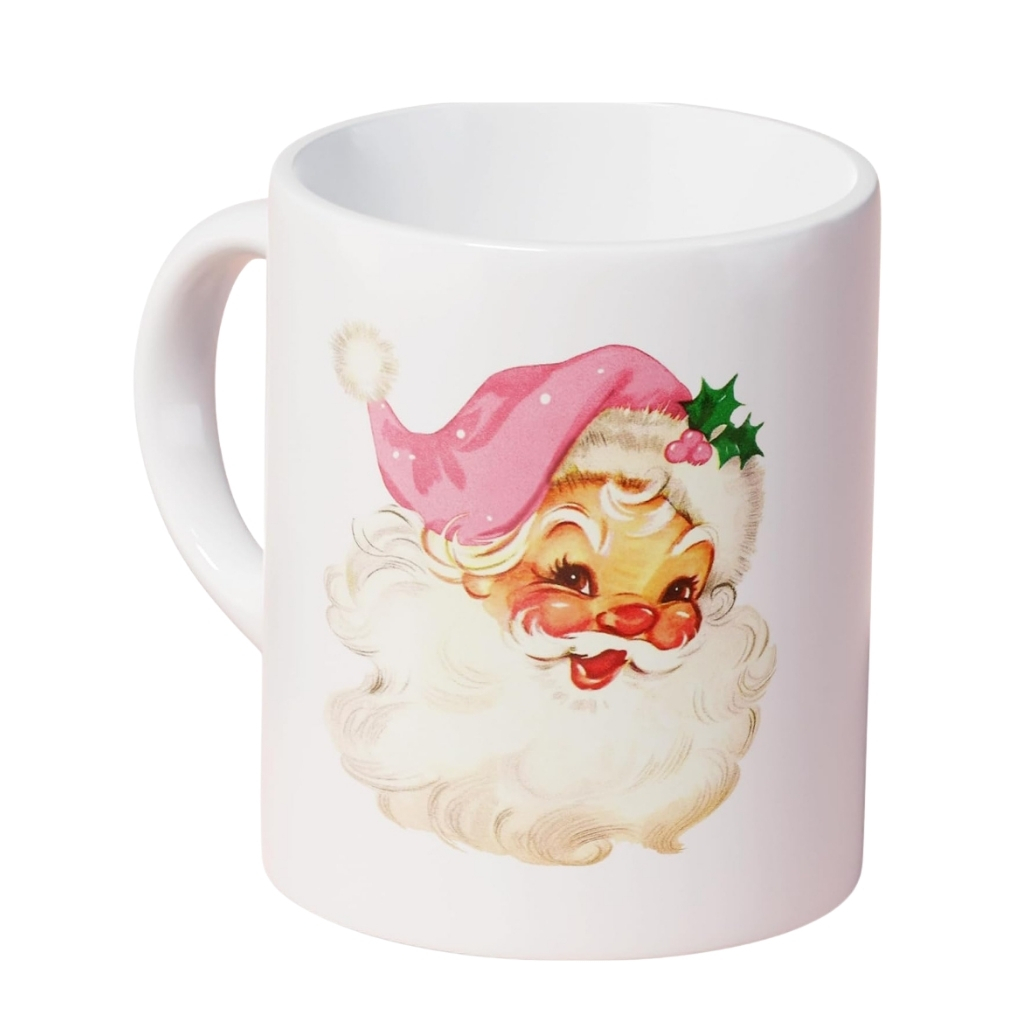 Vintage Holiday Santa Ceramic Coffee Mug