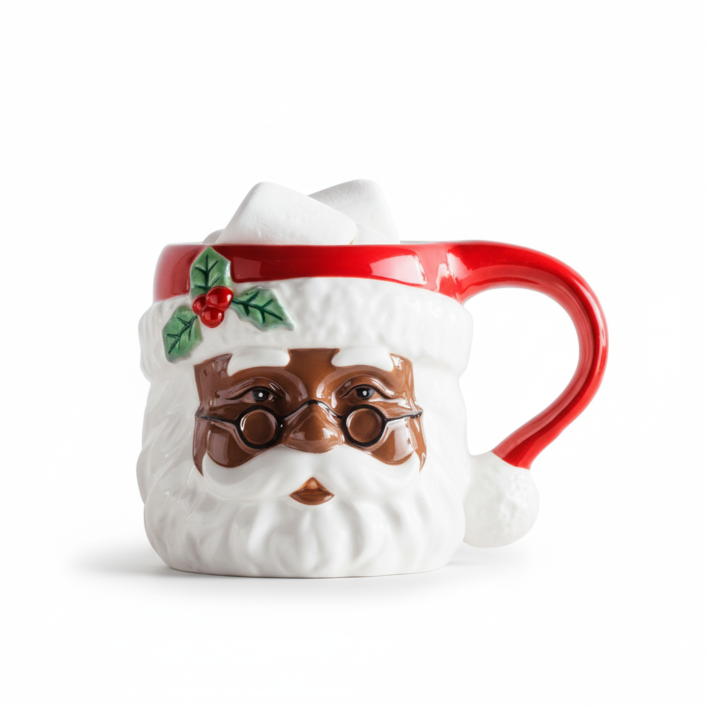 Classic Santa Themed Mug Vintage Inspired Cup