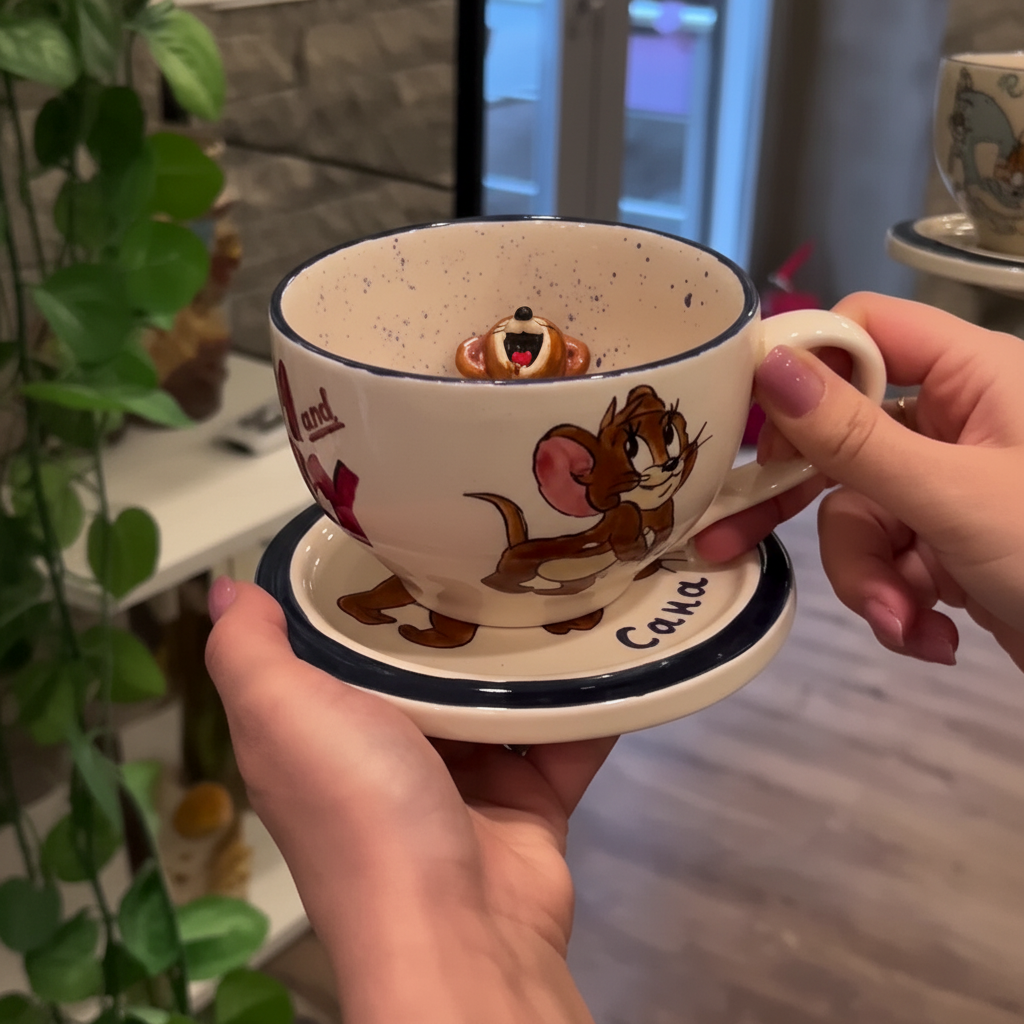 Cartoon Animal Inspired Mouse Design Coffee Mug