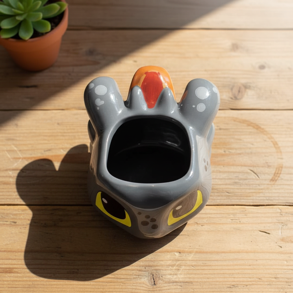 Toothless Sculpted Ceramic Dolomite Drinkware Mug