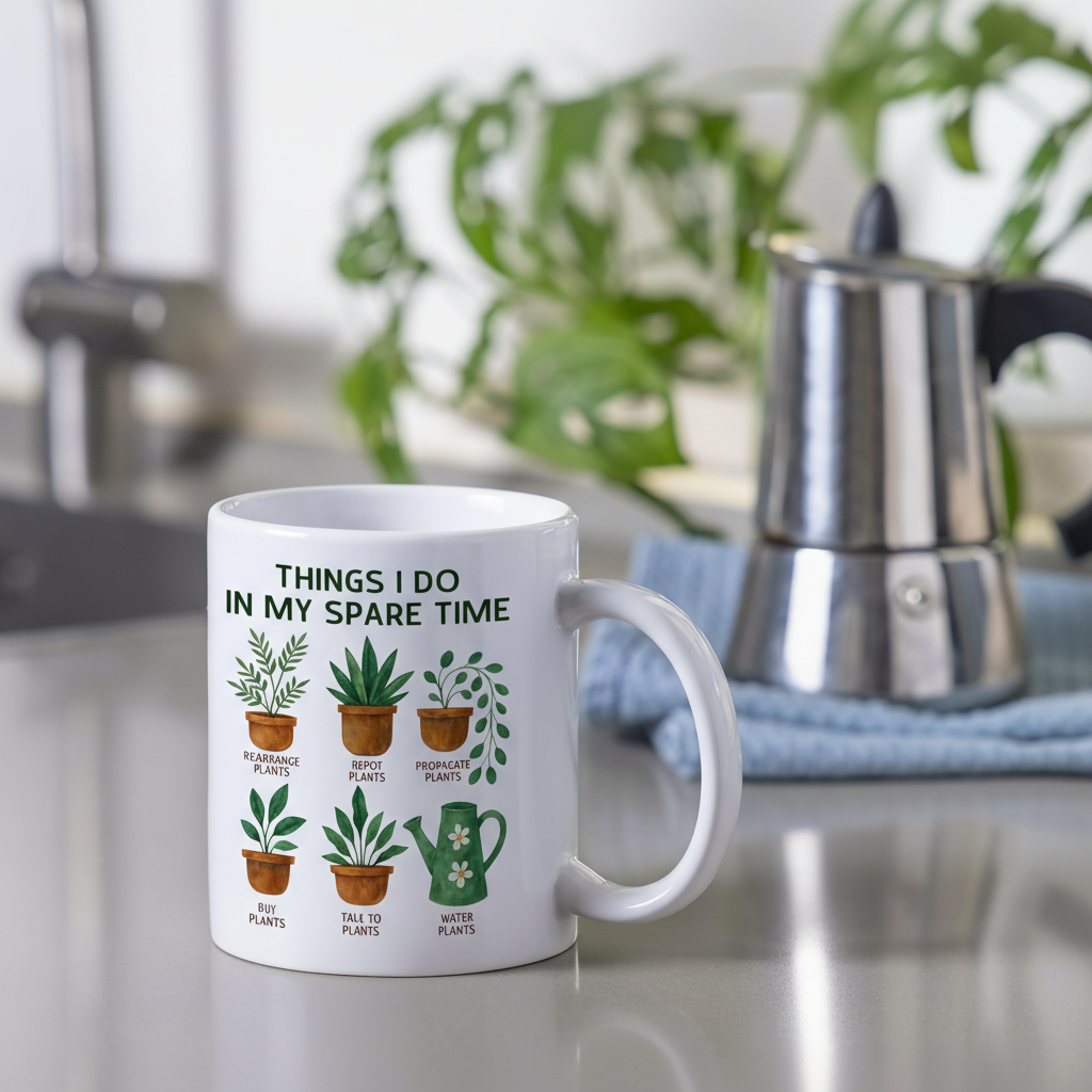 Plant Lover Gardening Coffee Mug Spare Time Humor Gift