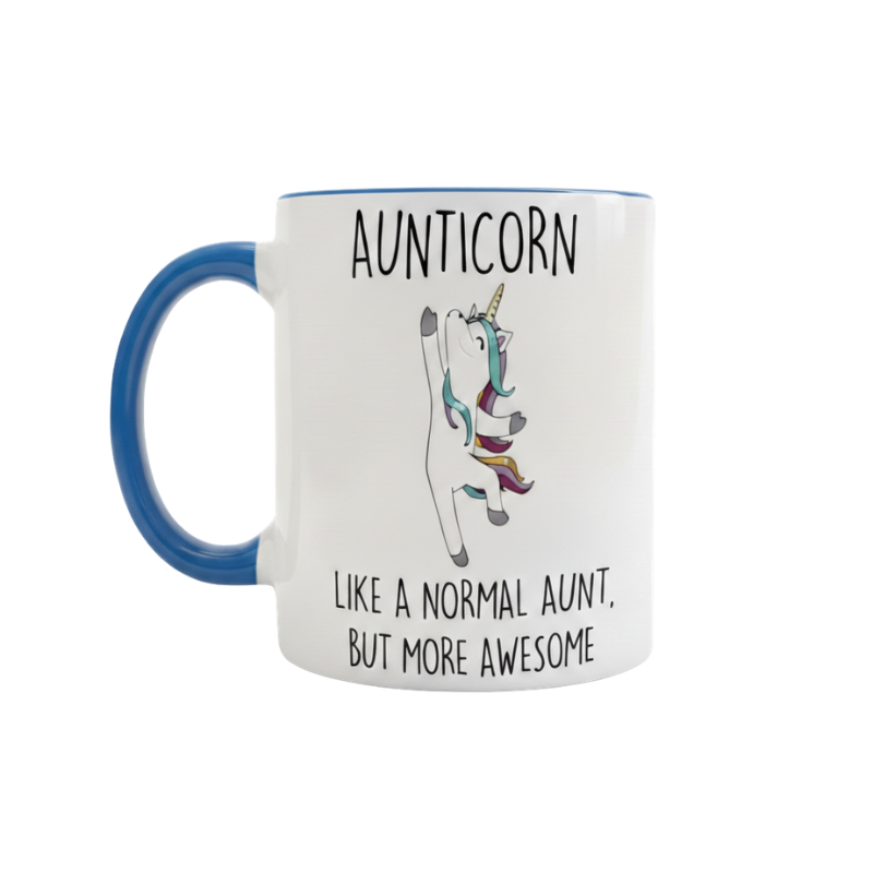 Aunticorn Unicorn Fun Aunt Quote Print 11oz Ceramic Coffee Mug