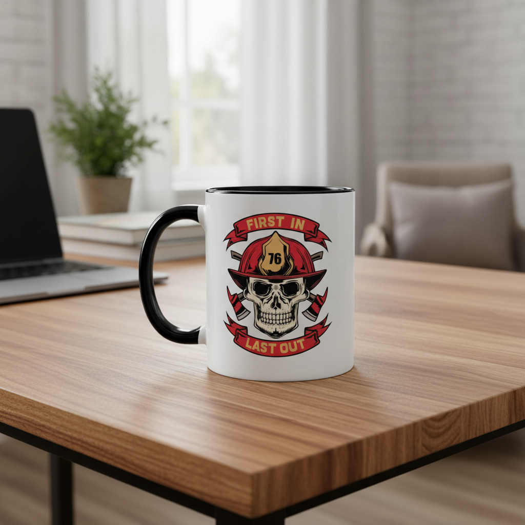 First In Last Out Ceramic Mug