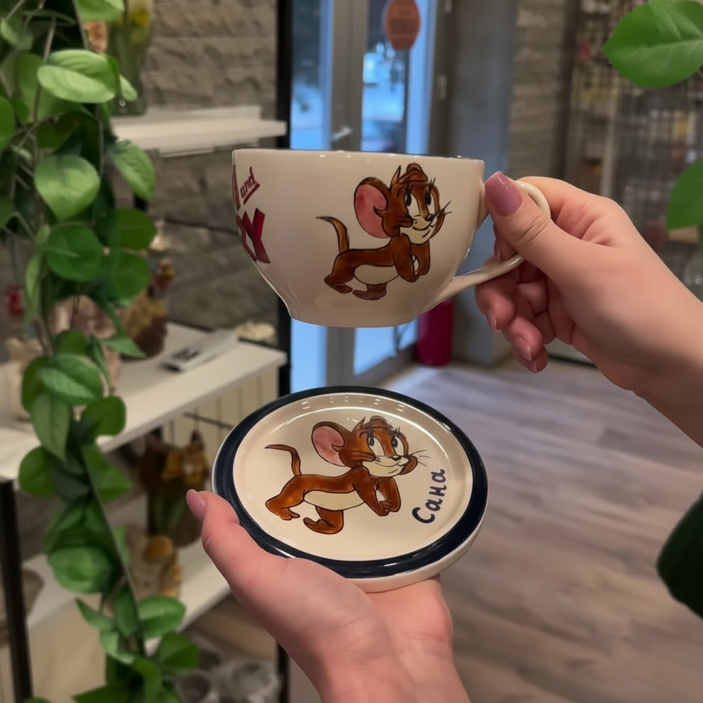 Cartoon Animal Inspired Mouse Design Coffee Mug