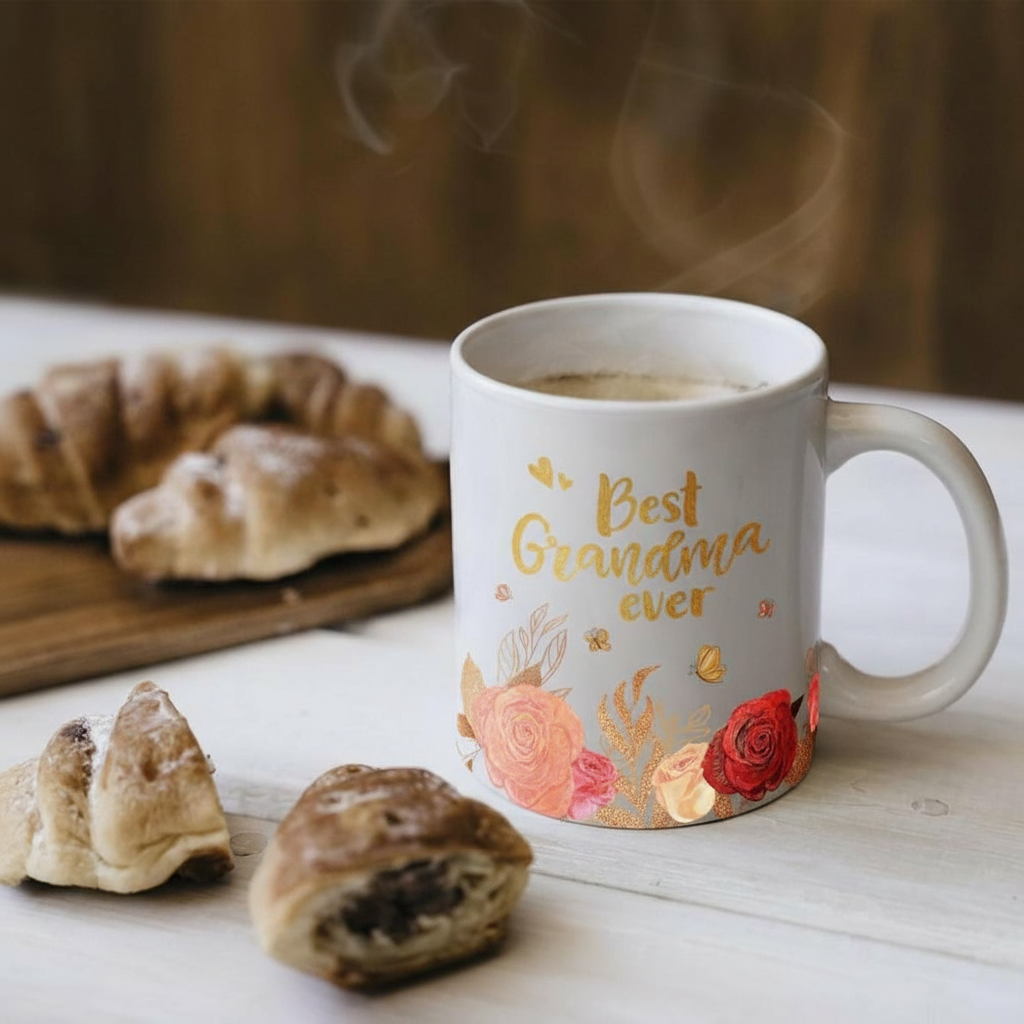 Message Printed For Grandma Ceramic Coffee Mug 