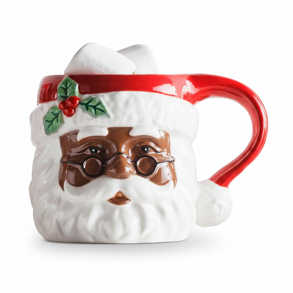 Classic Santa Themed Mug Vintage Inspired Cup