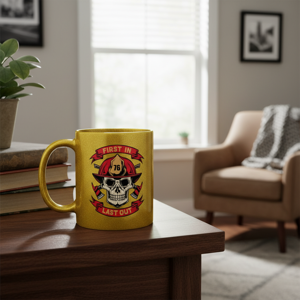 First In Last Out Ceramic Mug