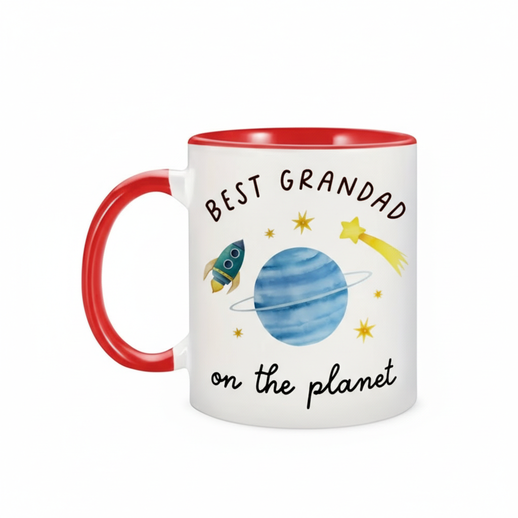 Grandad Planet Theme Quote Print Ceramic Coffee Mug