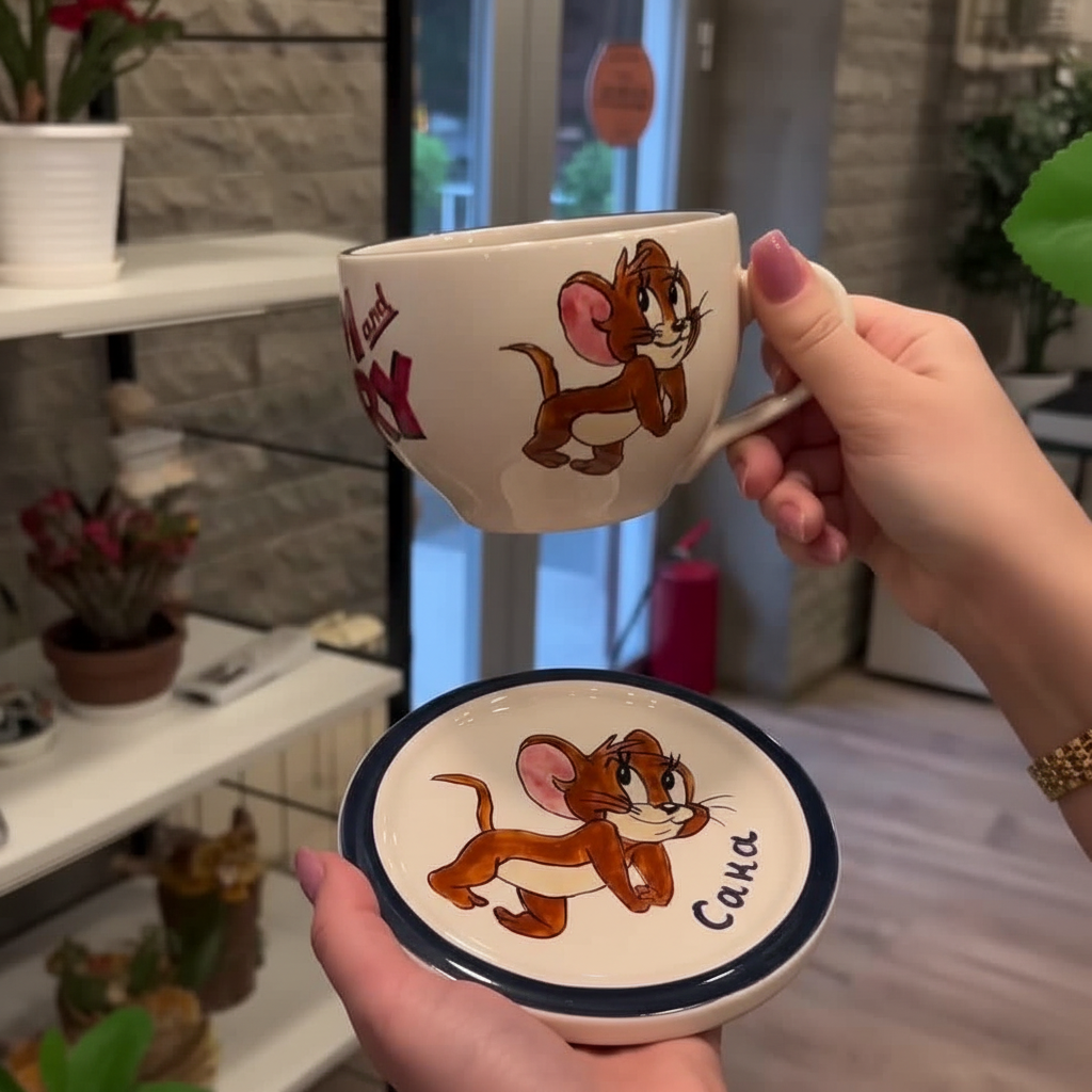 Cartoon Animal Inspired Mouse Design Coffee Mug