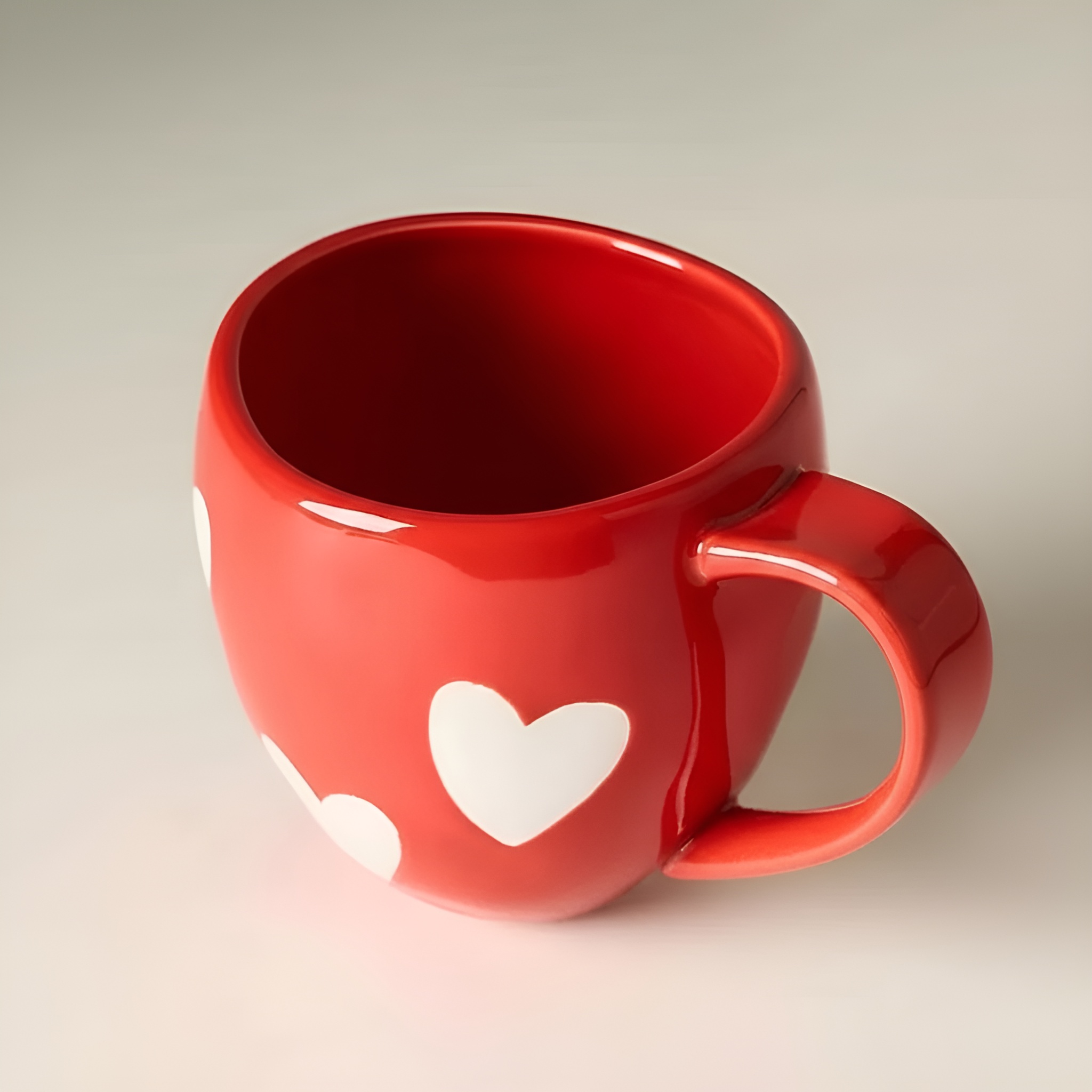 Valentines Themed Ceramic Mug Set With Saucer
