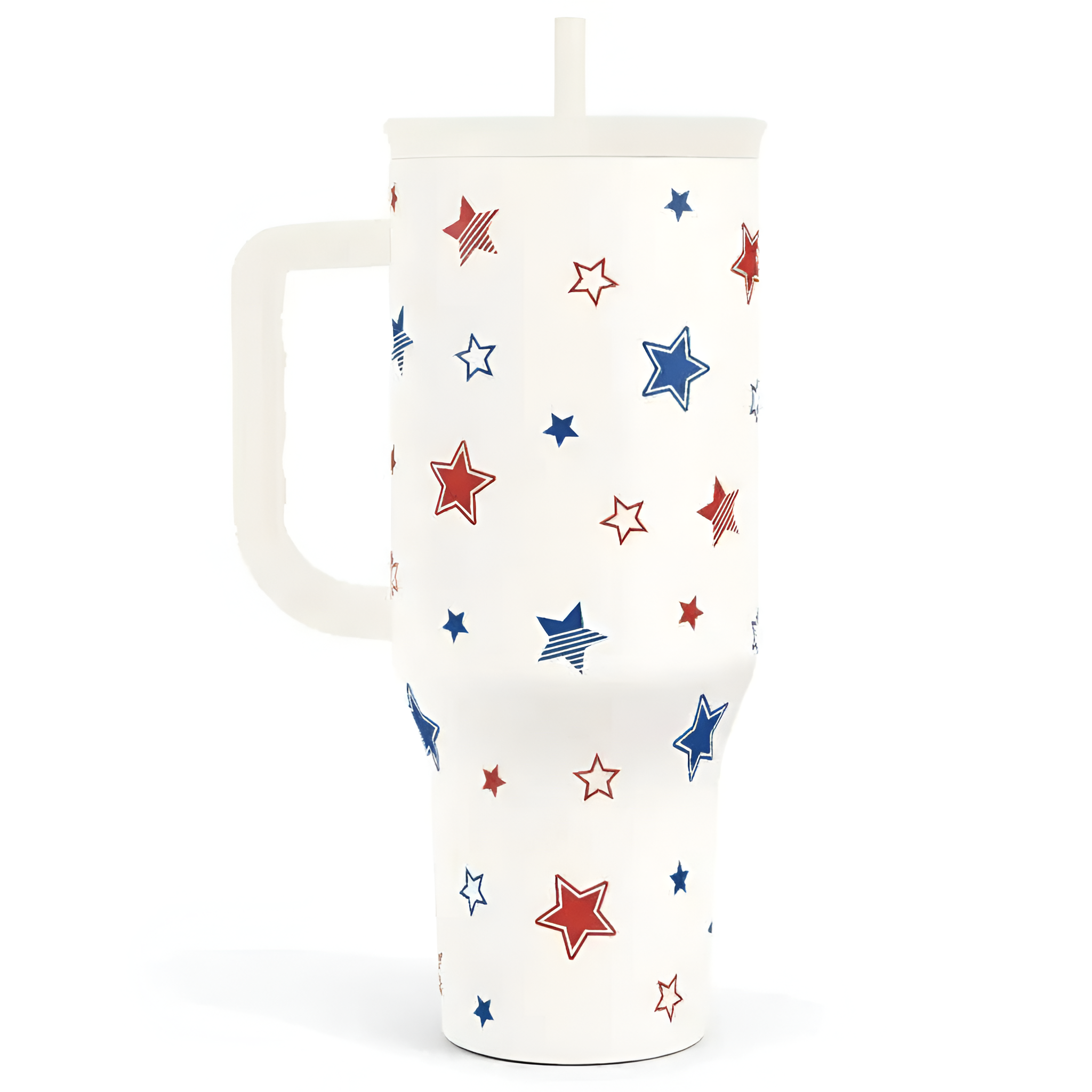  Tumbler with Handle & Straw, Easy-Clean, Cup Holder Friendly Base, Suitable for Outdoor Travel 