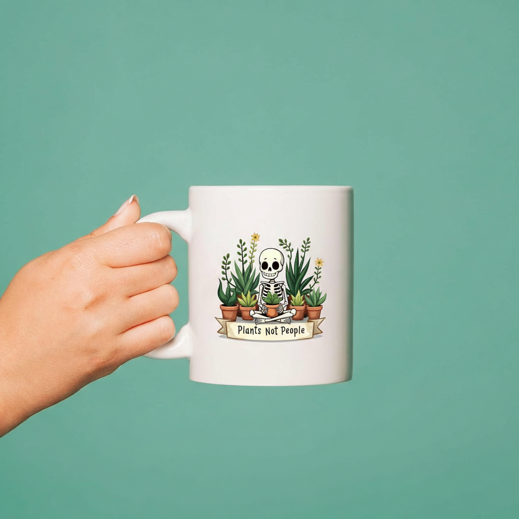 Plants Not People Gardening Coffee Mug Funny Garden Lover Gift