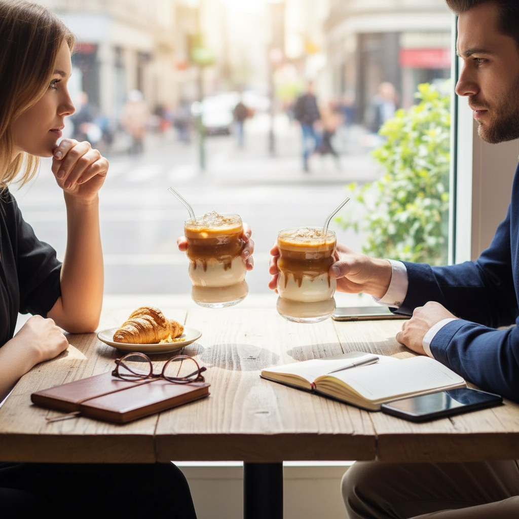 Borosilicate Glass Cups Set With Straws