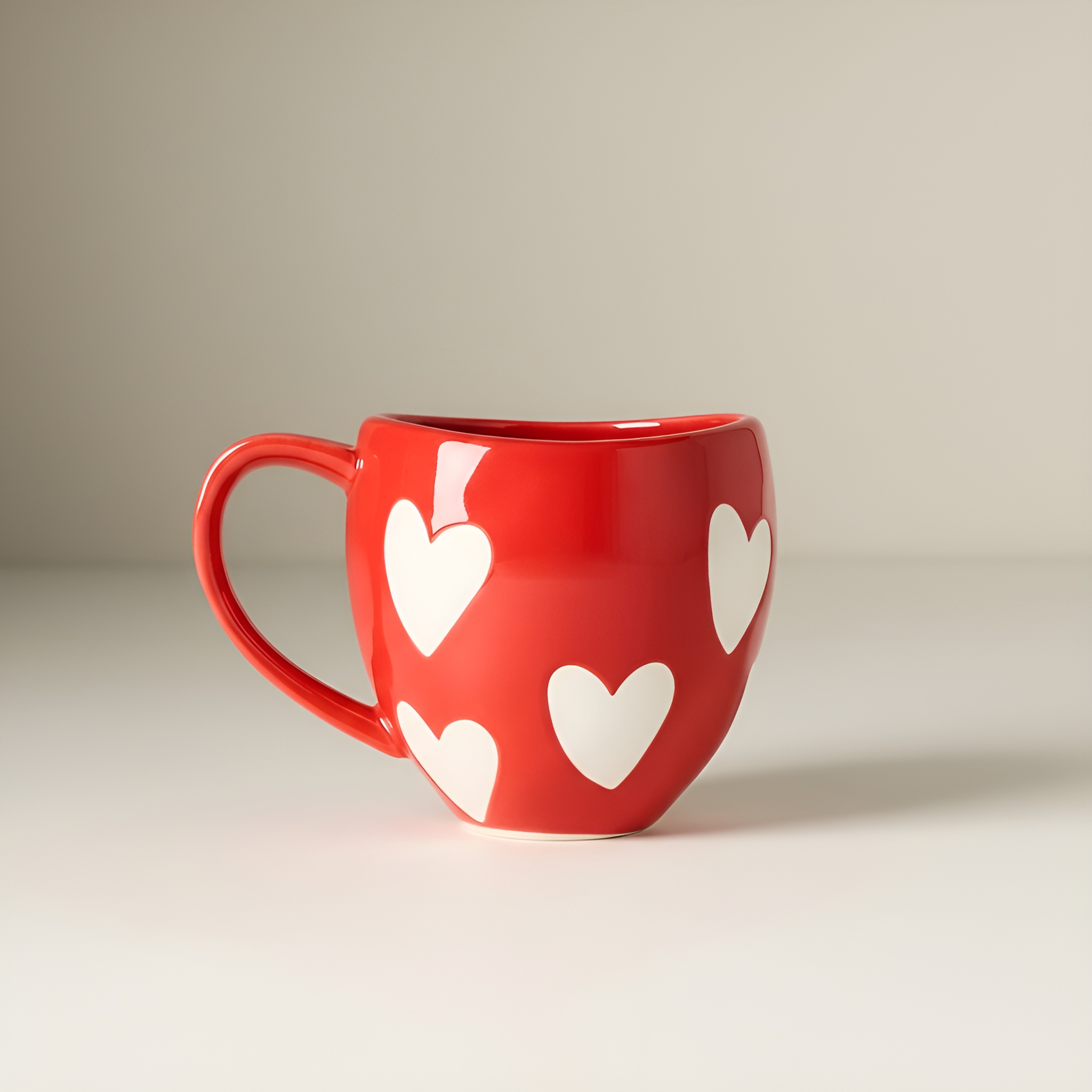 Valentines Themed Ceramic Mug Set With Saucer