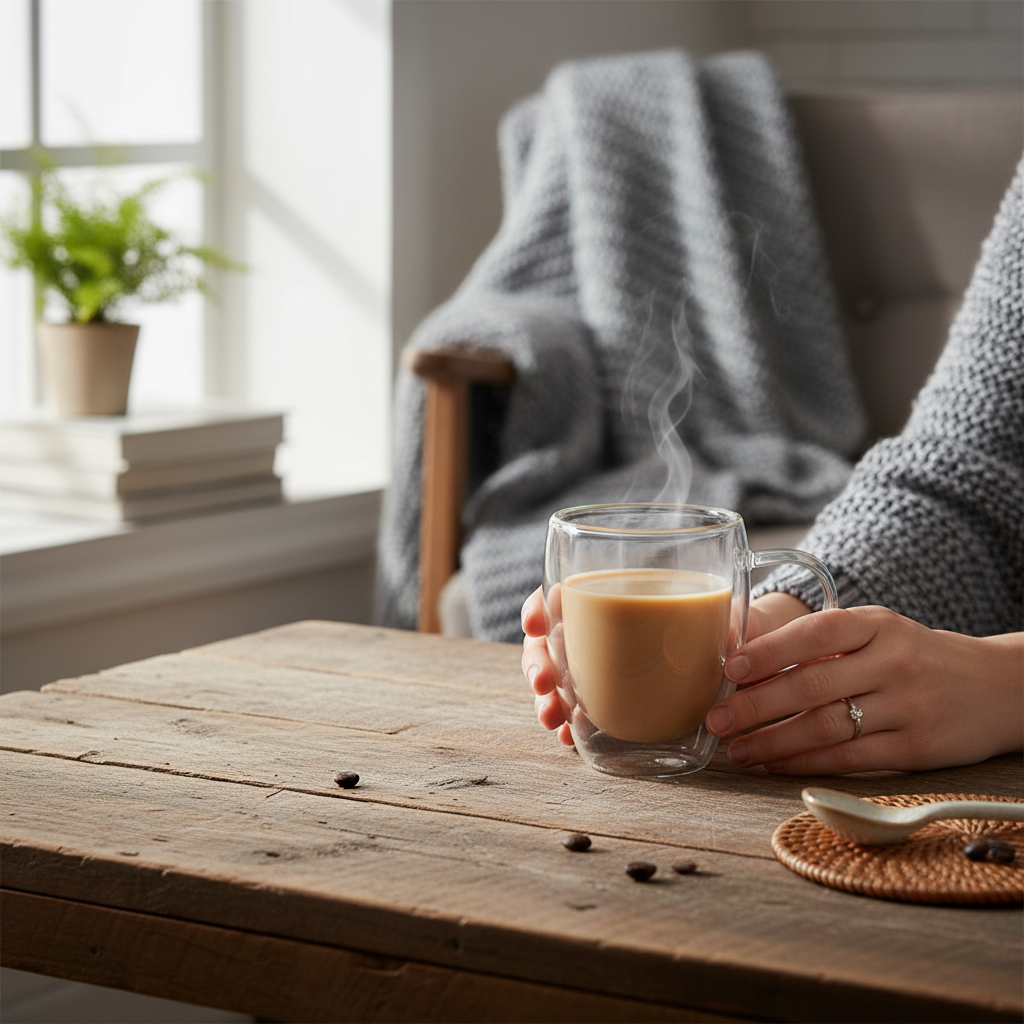 Double-Wall Glass Coffee Mug Set