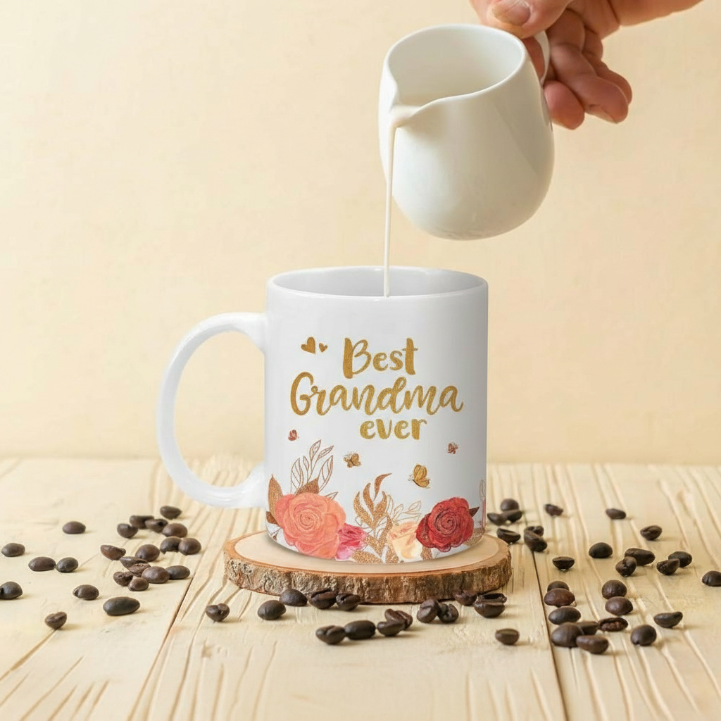 Message Printed For Grandma Ceramic Coffee Mug 