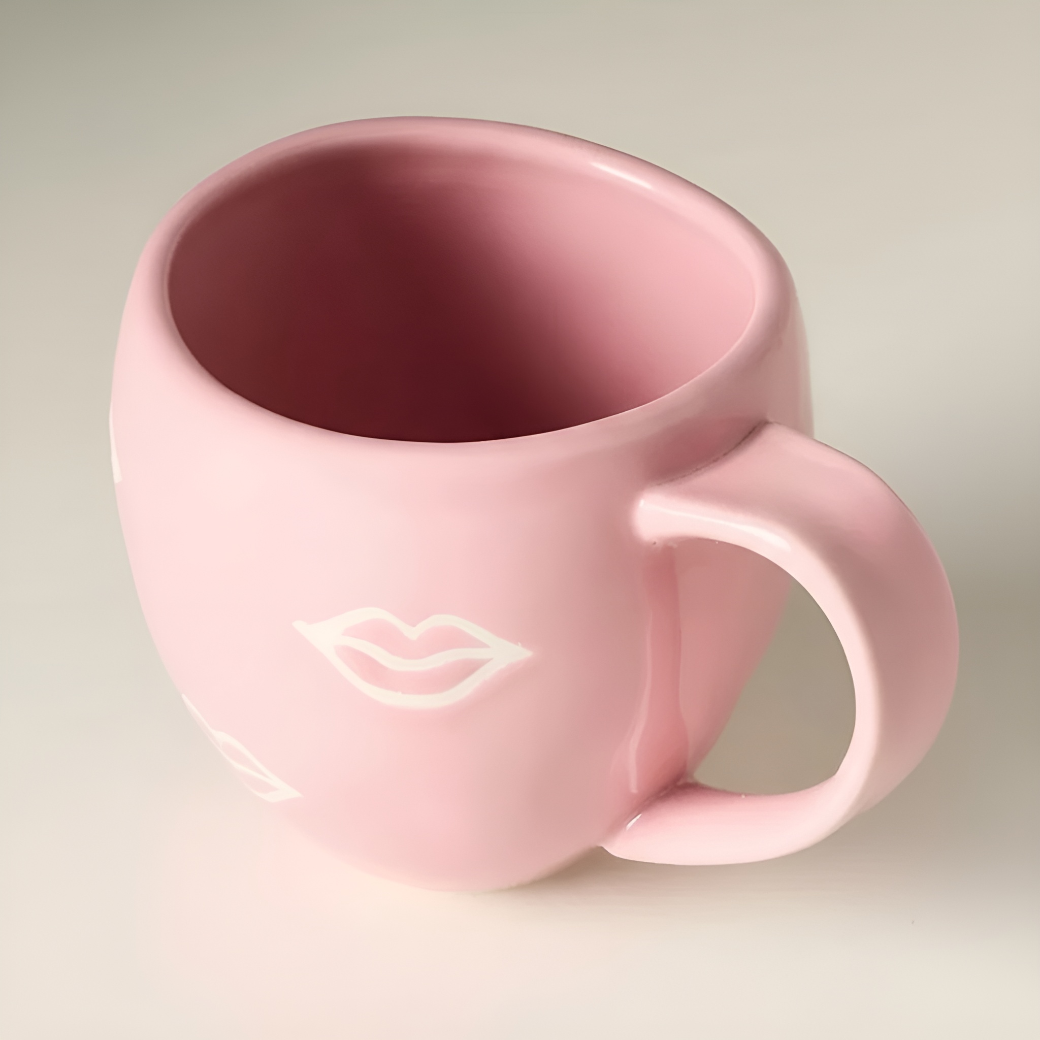 Valentines Themed Ceramic Mug Set With Saucer