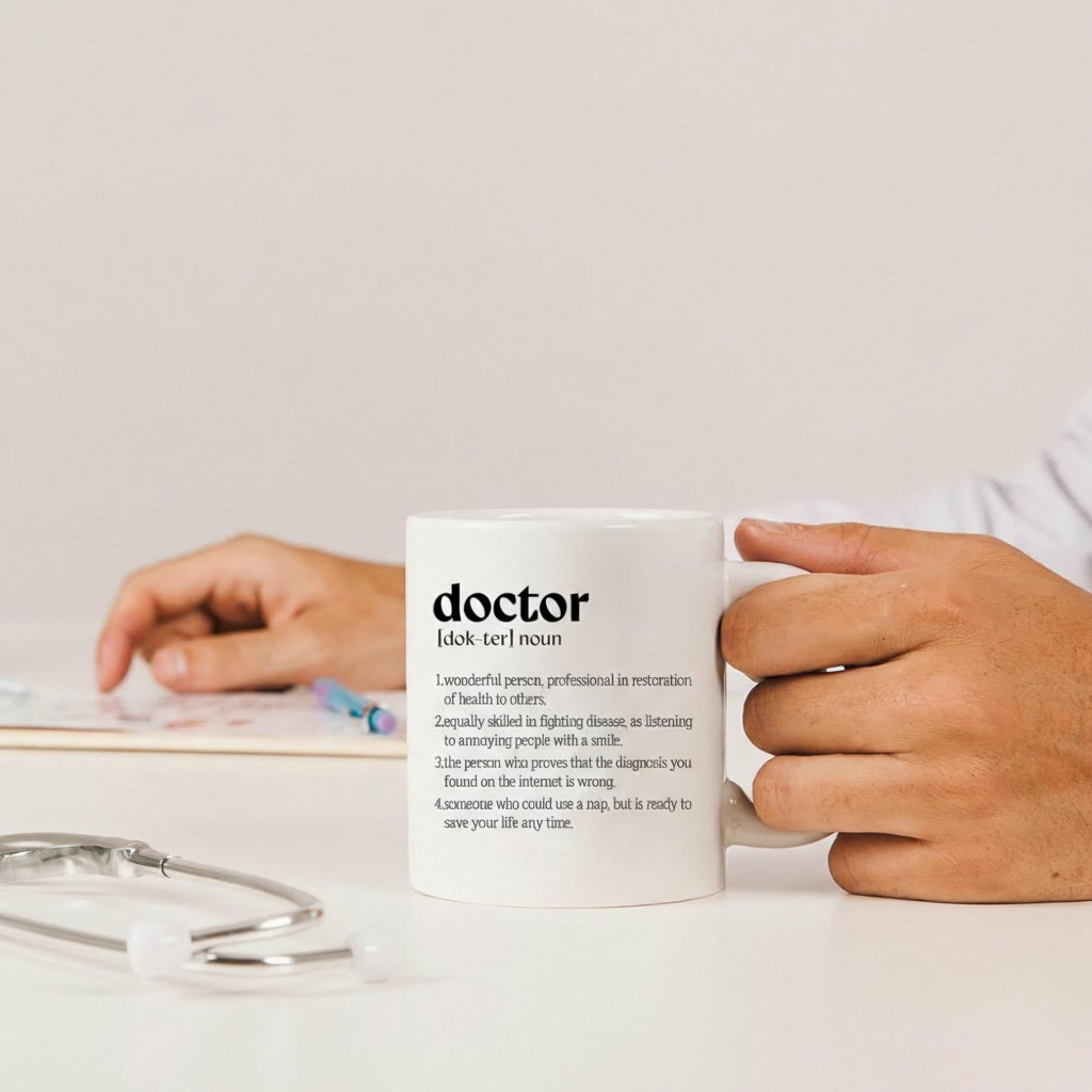 Doctor Definition Text Printed 11 Oz Coffee Mug