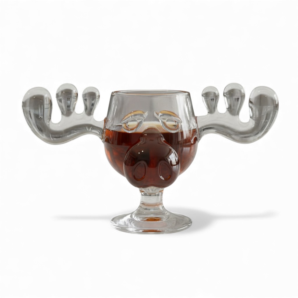 Holiday Acrylic Moose Character Cup Set