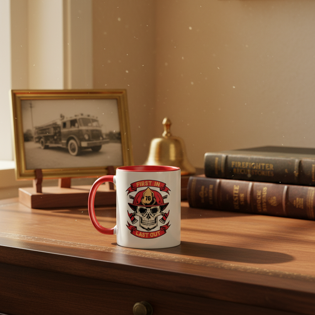 First In Last Out Ceramic Mug