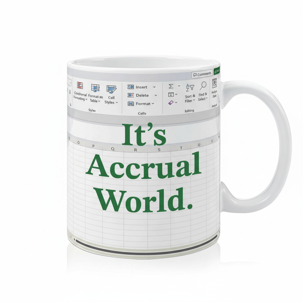 Funny Accountant Coffee Mug Its Accrual World Theme