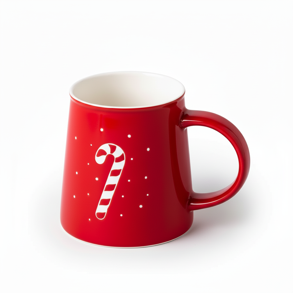 Candy Cane Ceramic Glazed Mug 480ml
