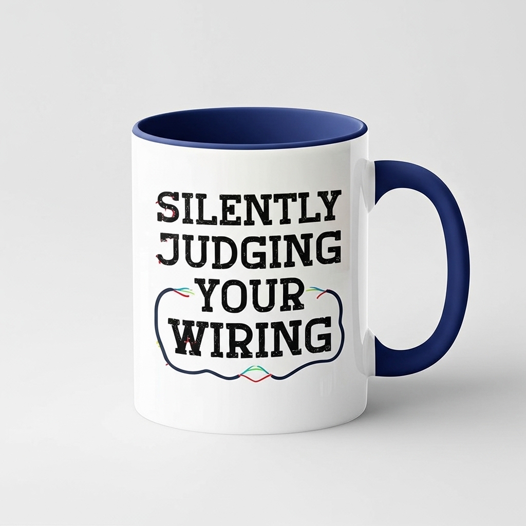 Electrician Gifts I Am Silently Judging Your Wiring Funny Electrician Mug
