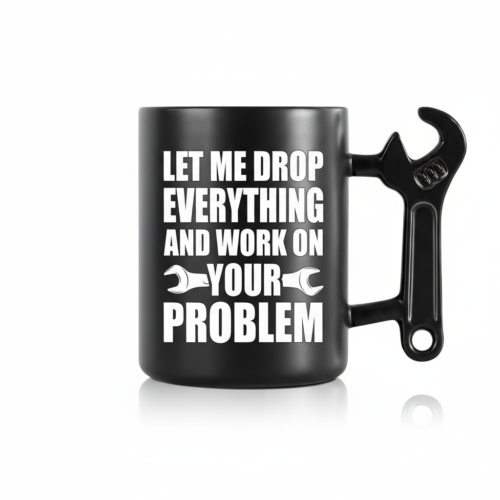 Funny Wrench Mechanic Coffee Mug Ceramic Repairman Gift