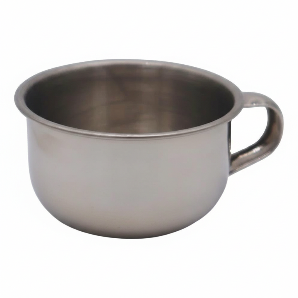 Premium Stainless Steel Shaving Mug Traditional Wet Shave Cup 