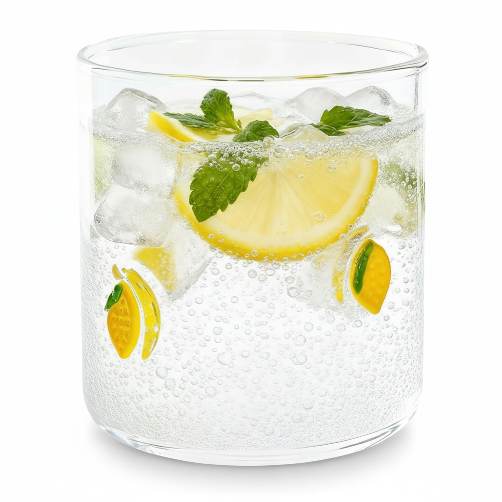 Natural Lemon Icon 14 Oz Juice Glasses