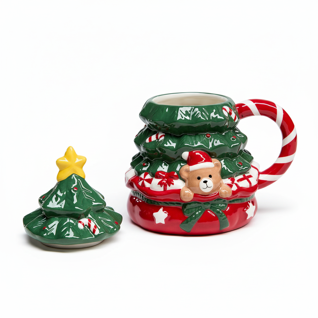 Christmas Tree Lidded Mug