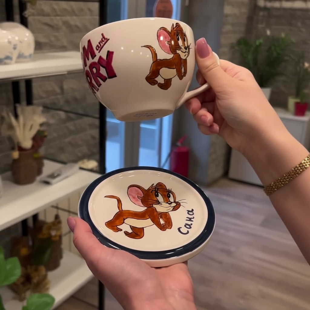 Cartoon Animal Inspired Mouse Design Coffee Mug