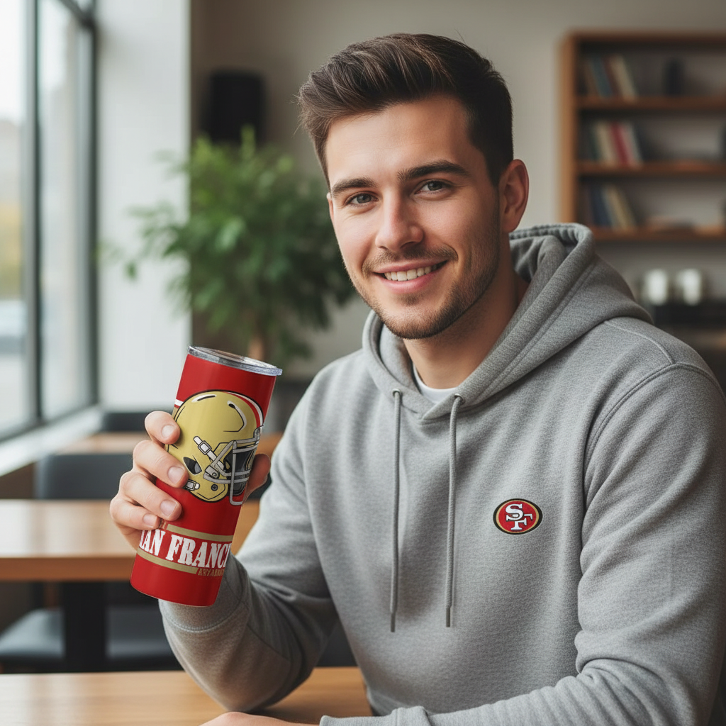 San Francisco 49ers Football Insulated Tumbler