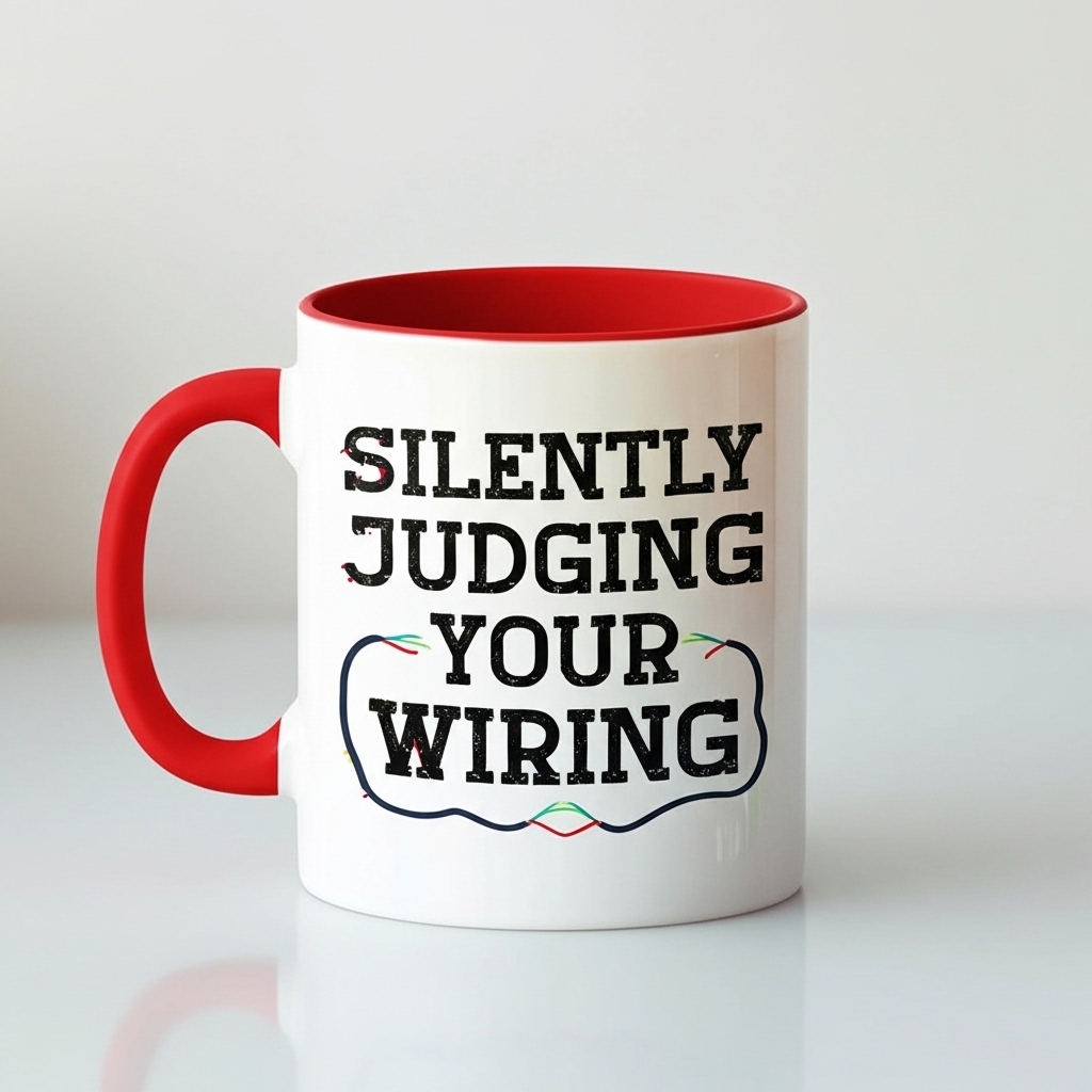 Electrician Gifts I Am Silently Judging Your Wiring Funny Electrician Mug