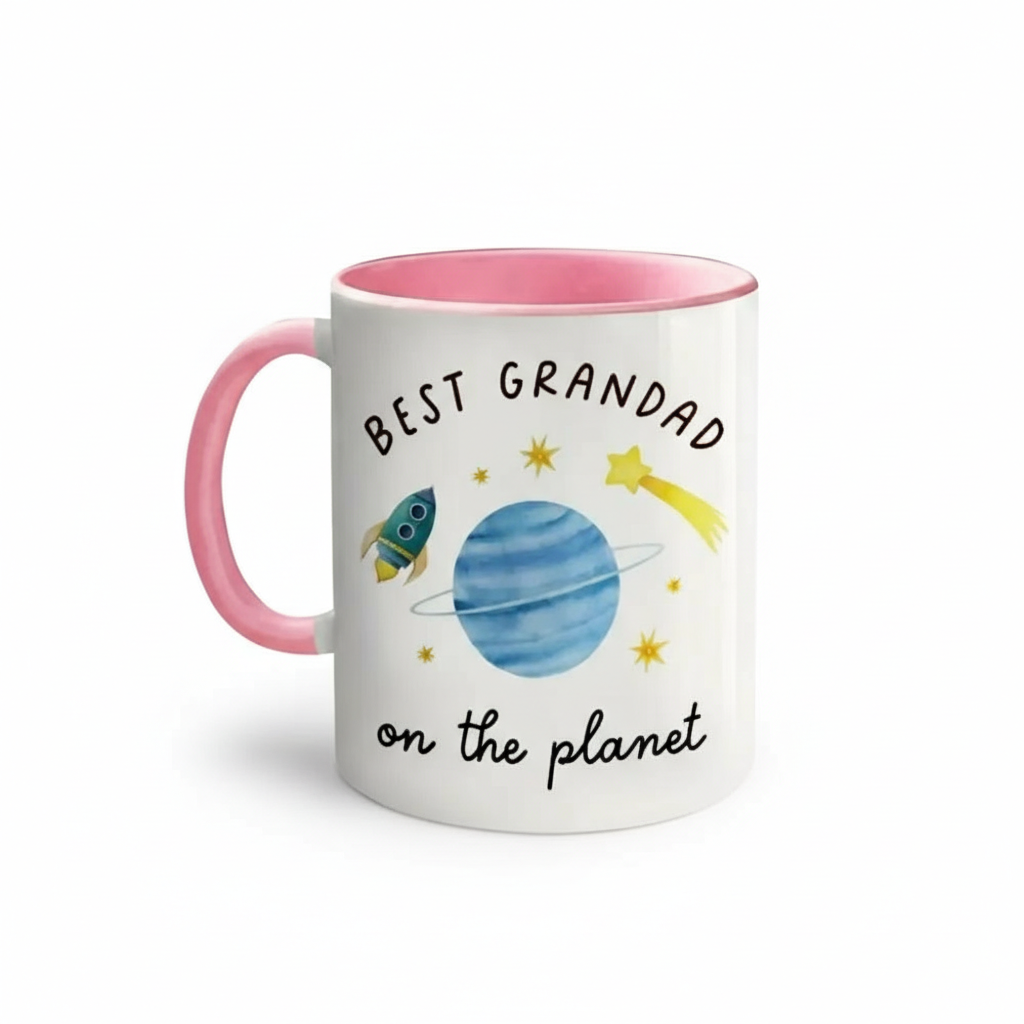 Grandad Planet Theme Quote Print Ceramic Coffee Mug