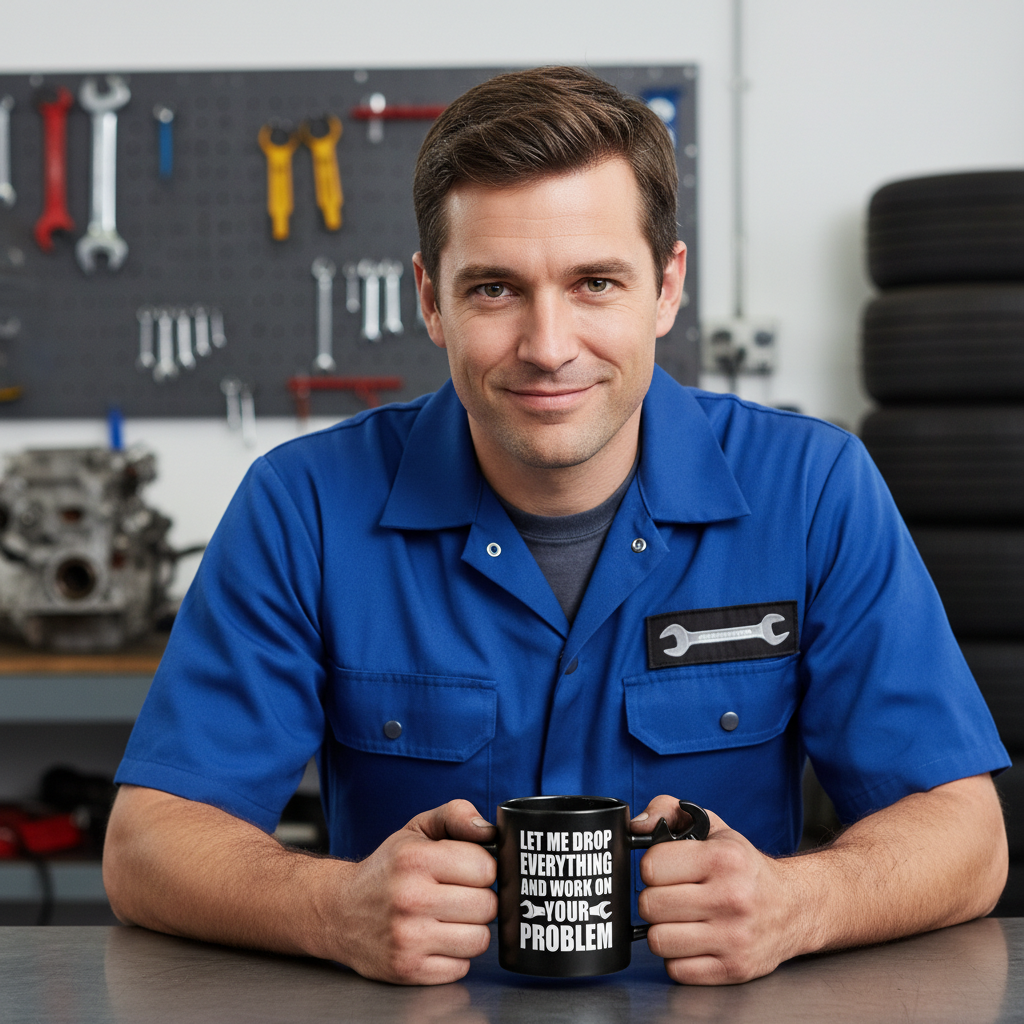 Funny Wrench Mechanic Coffee Mug Ceramic Repairman Gift