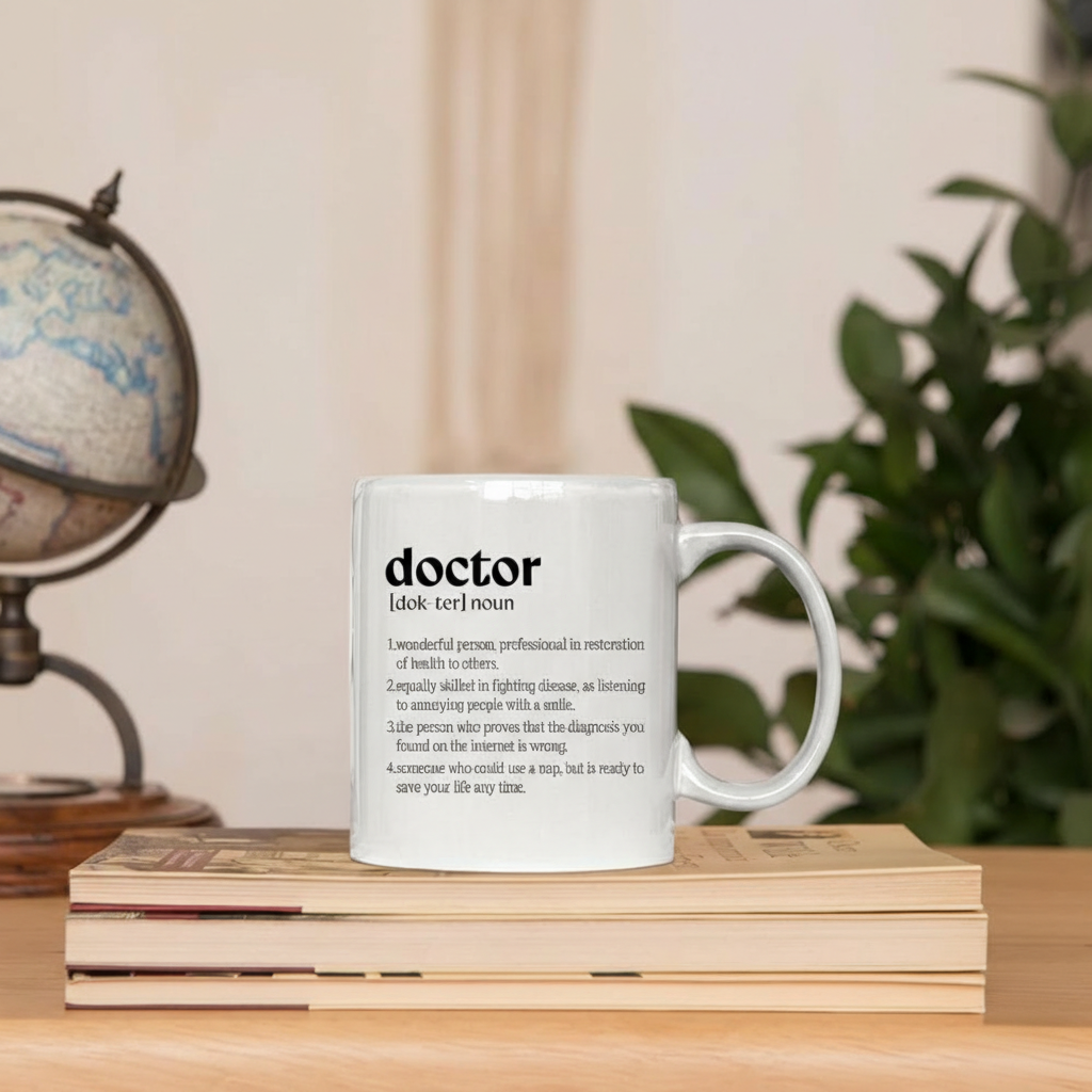 Doctor Definition Text Printed 11 Oz Coffee Mug