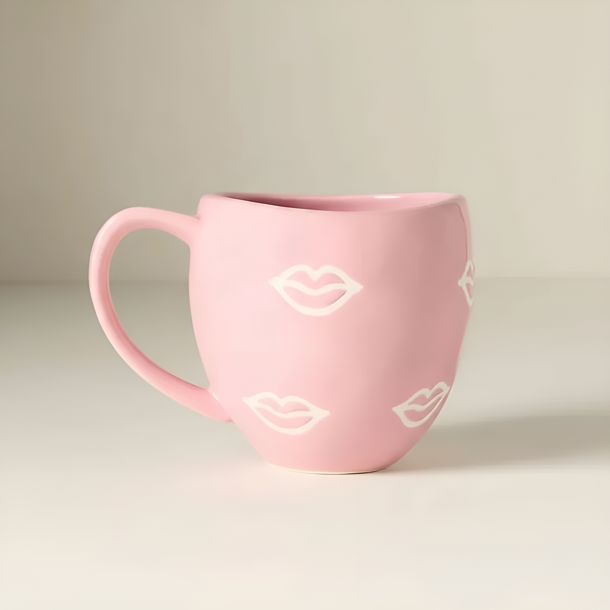 Valentines Themed Ceramic Mug Set With Saucer